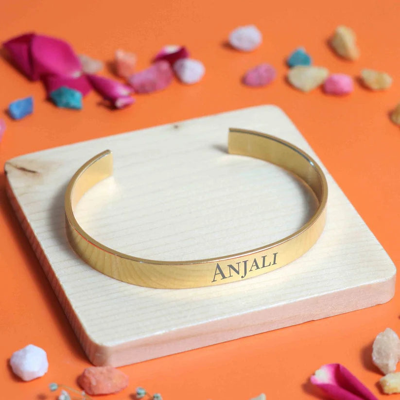 ENGRAVED CUFF BRACELET  -  KARA