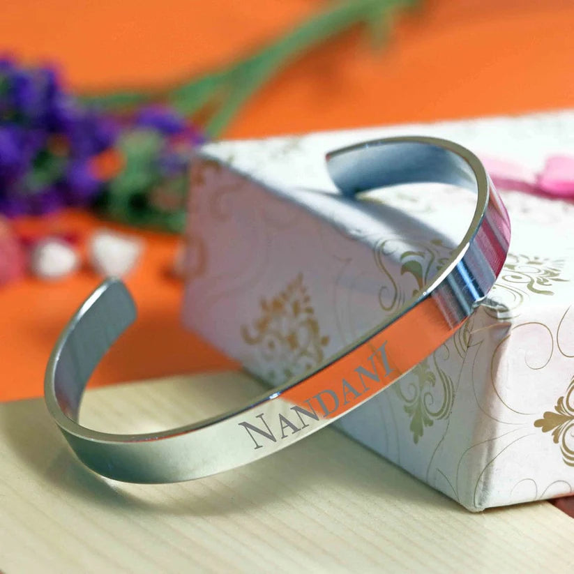 ENGRAVED CUFF BRACELET  -  KARA