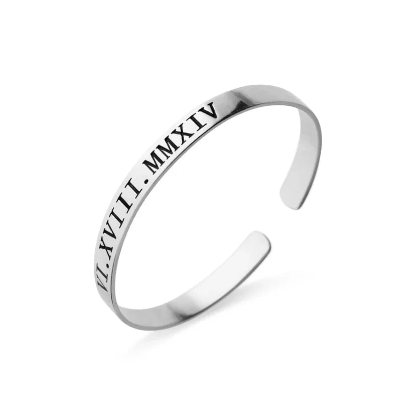 ENGRAVED CUFF BRACELET  -  KARA
