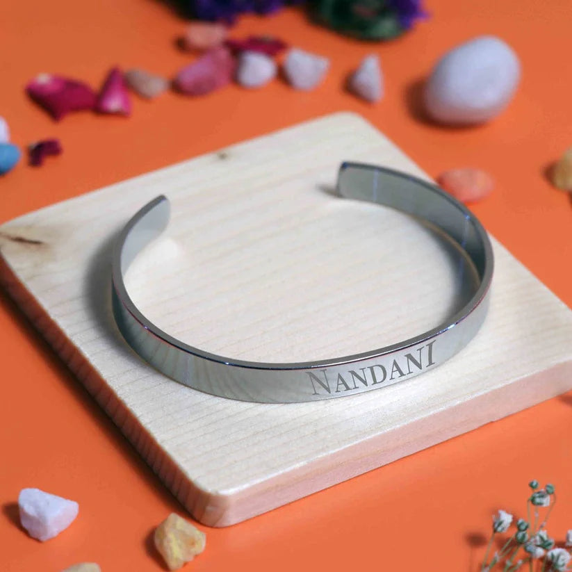 ENGRAVED CUFF BRACELET  -  KARA