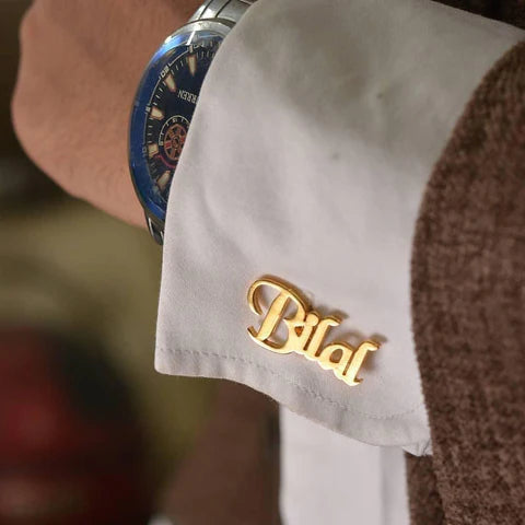 Custom Name Cufflinks | Letter Cufflinks | Groom Wedding Cufflinks