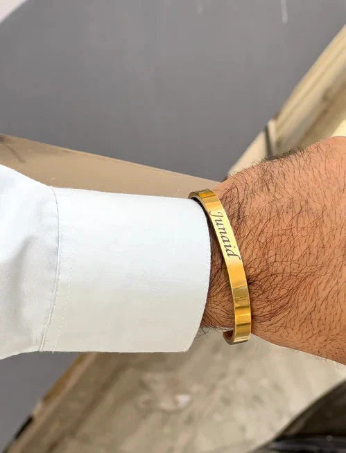 ENGRAVED CUFF BRACELET  -  KARA